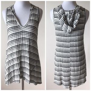 NEW Boutique Lightweight Striped Hooded Tank